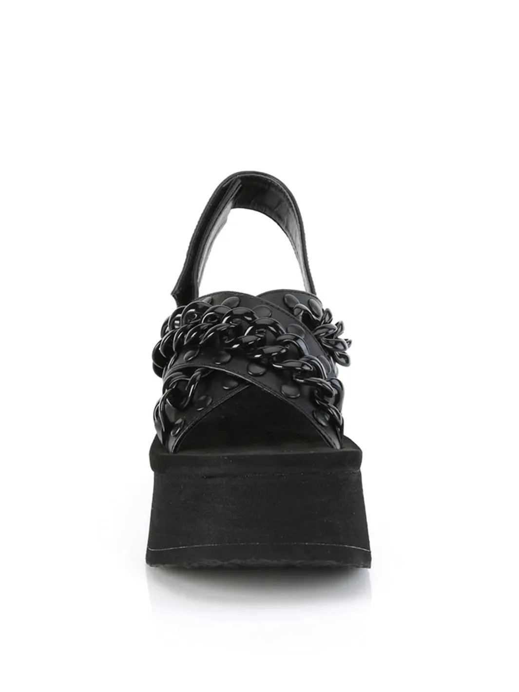 DEMONIA FUNN-12 - BLACK VEGAN LEATHER ✰ PRE ORDER ✰