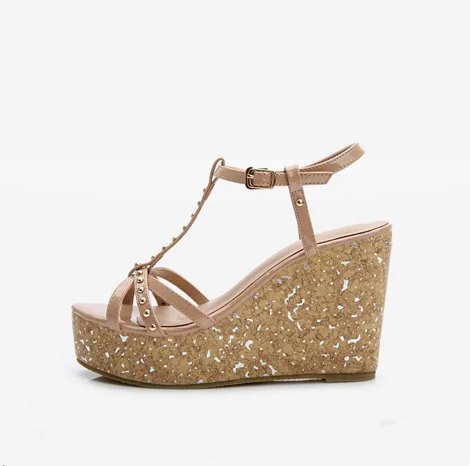 Petite Feet Ladies Platform Wedge Heel Sandals SS285