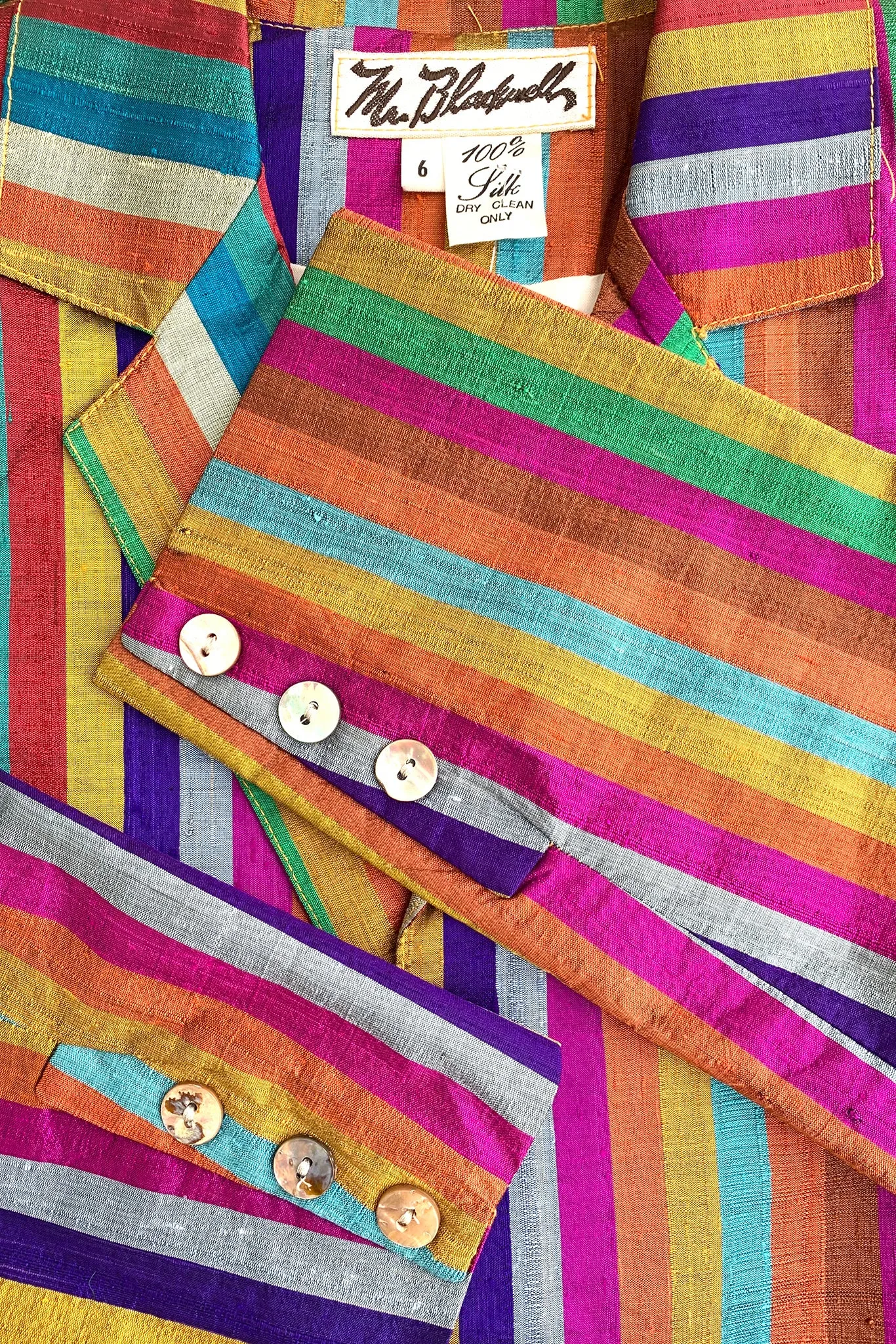 Rainbow Stripe Silk Jacket