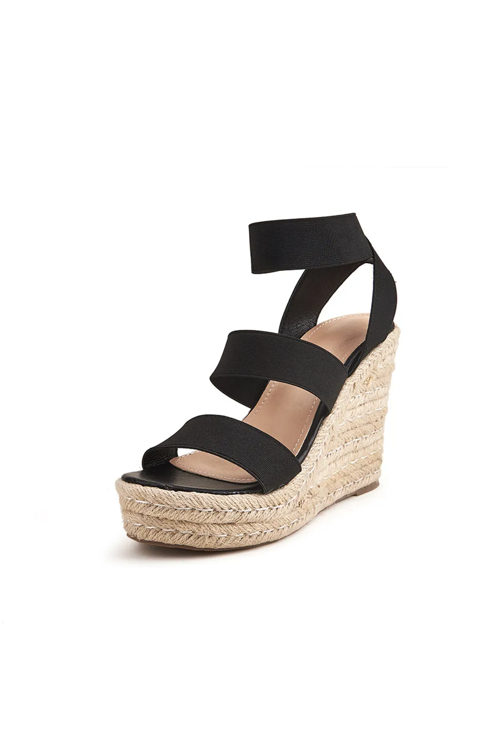 Roycebridal Outdoor Peep Toe Wedge Heel Shoes With Ankle Strap