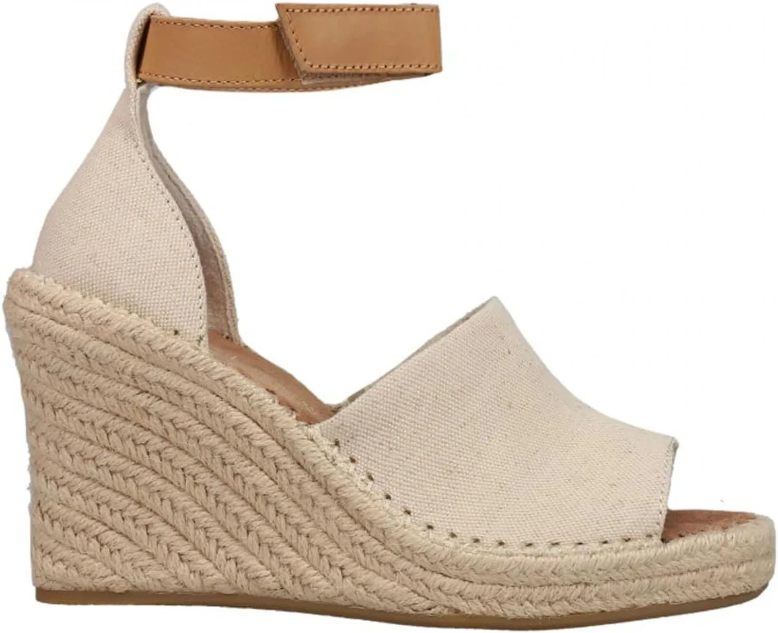 Toms Womens Marisol Platform Wedge Shoes 10016358 Natural Brown 10M